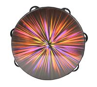 Abaodam Pandereta de Mano Doble Colorida de Percusión Instrumento Musical Infantil Desarrollo Habilidades Mano y Cerebro