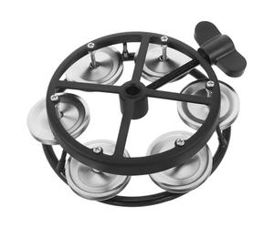 Abaodam Pandereta de Montaje con Cascabeles Metálicos para Instrumento de Percusión con Tornillo de Fijación Accesorio para Bateristas y Guitarristas Sonido Rítmico