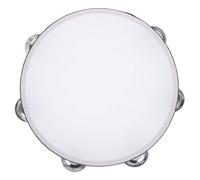 Abaodam Pandereta Infantil de Madera con Doble de Platinelas Instrumento de Percusión Manual para Rítmico para Práctica y Grupo