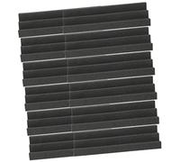 Abaodam Panel Acústico Trapezoidal Aislante De Sonido 12 Piezas 7,5x7,5x30 Cm Negro Alta Densidad Ignífugo Para Reducción De Ruido y Trampas De Graves Paredes y Esquinas