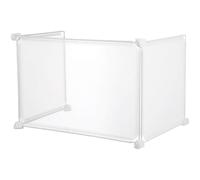 Abaodam Panel Divisor Transparente para Escritorio 46x31x31 Cm, Protector contra Estornudos de Plástico, Mampara Portátil para Oficina, Escuela y Restaurante, Barrera Protectora de Mesa