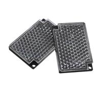 Abaodam Panel Reflector Retrorreflectante Cuadrado de 2 Piezas para Sensor Fotoeléctrico, Material Abs y Acrílico Alta Resistencia al Clima para Señalización y Vallas Publicitarias