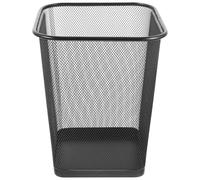 Abaodam Papelera de Oficina Metálica Negra Pequeña Malla de Hierro, Cubo de Basura para Escritorio y Dormitorio, Contenedor de Residuos Práctico y Resistente para Hogar y Baño