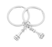 Abaodam Par de Llaveros de Ajedrez Figuras de Rey y Reina, Diseño Metálico Único, Adecuado para Regalos de Cumpleaños y Parejas