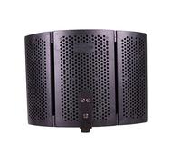 Abaodam Parabrisas De Micrófono Plegable Abs Pantalla Antisoplido, Filtro Absorbente De Sonido y Protector De Aislamiento Para Grabación Estudio, Reducción De Ruido y Protección Contra Viento