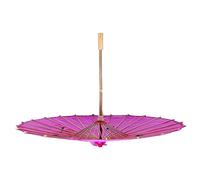 Abaodam Paraguas De Seda Decorativo para Danza Clásica Paraguas De Flor Antigua Resistente con Varillas Fuertes para Decoraciones y Actuaciones Diámetro Grande De Color Morado Reforzado