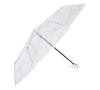 Abaodam Paraguas Transparente Automático Plegable y Compacto para Lluvia Paraguas de Viaje Portátil para Mujer y Niñas Resistente y Ligero Adecuado para Exteriores y Uso Diario
