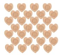 Abaodam Parches de Aceite de Ricino Ombligo 50 Unidades, Autoadhesivos Antifugas sin Lavado, 7x7 Cm, Forma de Corazón, No Tejidos Algodón Orgánico, Portátiles para Cuidado y