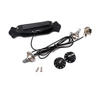 Abaodam Pastilla De Guitarra De Boca Metálica Negra Para Cuatro Cuerdas Repuesto Para Guitarra De Caja De Imán y Bobinas Protegidas Compatibles