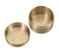 Abaodam Pastillero Metálico Resistente al Agua de Acero Inoxidable Dorado, Caja Redonda Compacta y Fácil de Usar para Almacenamiento Portátil en Viajes al Aire Libre