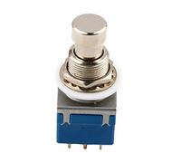 Abaodam Pedal de Efectos para Guitarra Eléctrica Stomp de Metal Azul Bypass Verdadero y Luz LED de Estado, Interruptor de Pedal de 9 Pines para Control Musical