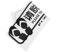 Abaodam Pegatina Quítate los Zapatos Adhesiva de Negro Texto Suelo PVC para Fácil de Usar y Pegar, Estilo Clásico y Delicado para Gimnasio y Sala de Yoga