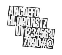 Abaodam Pegatinas Autoadhesivas de Color Claro de 7,6 X 3,8 Cm, Letras y Números Resistentes Intemperie, Paquete de 15 Hojas (5 Juegos) para Buzones, Puertas y Señalización