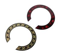 Abaodam Pegatinas Autoadhesivas para Orificio de Sonido de Guitarra Calcomanía de Roseta Floral 3D en Colores Dorado y Rojo Decoración Versátil para Guitarra Clásica y Acústica