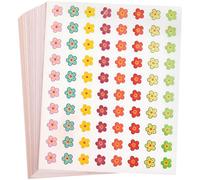 Abaodam Pegatinas de Recompensa para Profesores y Jardín de Infantes, 50 Unidades Pequeñas Autoadhesivas de Flores Decorativas, Compactas y Multifunción para Uso Escolar y Manualidades