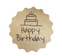 Abaodam Pegatinas De Sello 120u Redondas De Papel Kraft De Boda Decoración De Cumpleaños Personalizada