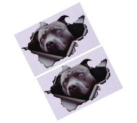 Abaodam Pegatinas para Coches Diseño de Perro en Vinilo 3D Reflectante, 2 Piezas Resistentes y Adhesivas, para Vehículos, Motocicletas y Puertas
