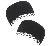 Abaodam Peine de Fibras Capilares Negro de Plástico para Optimizar la Línea del Cabello, Aplicación Limpia y Delicada para Hombres y Mujeres, Pack de 2 Unidades