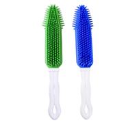 Abaodam Peine de Silicona para Mascotas 2 Piezas, Herramienta de Aseo para Perros y Gatos que Reduce Enredos y Pelo Muerto, Adecuado para Limpieza y Masaje Color Aleatorio