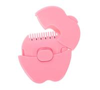 Abaodam Peine para Cortar el Pelo de Ñiño y Recortadora de Flequillo, Diseño Mini y Seguro, Plástico Reutilizable, Color Rosa, para Recorte Preciso y Uso en Casa, Adecuado para Niñas