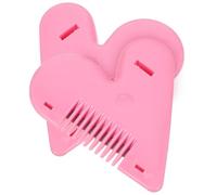 Abaodam Peine para Recortar el Flequillo con Cuchilla, Forma de Corazón, Plástico y Metal, Compacto y Seguro, Pack de 2 Unidades Color Rosa para Mujeres Varios estilos