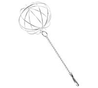 Abaodam Pelota Dispensadora de Alimento para Pasto Colgante para Conejos y Cobayas, Bola de Acero Inoxidable Plateada, Juguete para Mascotas Pequeño, Comedero para Hámster y Chinchilla