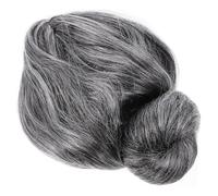 Abaodam Peluca Abuela Sintética Corta Gris Plata Gorro Ajustable Transpirable Disfraz Mujer para Cosplay Fiesta y Actuaciones