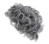 Abaodam Peluca Corta Sintética Rizada para Mujer Accesorio para Fiesta y Cosplay Postizo Gris para Decoración y Fotografía para Disfraces de Anciana Ligera