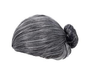 Abaodam Peluca de Mujer Mayor para Halloween y Cosplay, Peluca de Anciana Gris Oscuro de Fibra Sintética, Textura Transpirable y Cómoda, Adecuado para Fiestas y Disfraces de Teatro