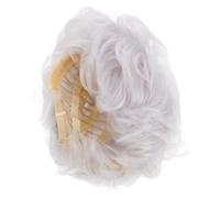 Abaodam Peluca Plateada para Mujeres Mayores con Textura Ondulada Natural, Fibra Resistente a Altas Temperaturas, Estilo Europeo Elegante para Fiestas y Viajes