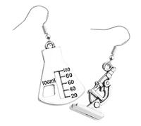 Abaodam Pendientes Colgantes Científicos para Mujer de Aleación Creativos del Saber, Estilo Original para Uso Formal y Casual, Tamaño 4.80X2.00X0.50 CM