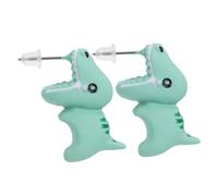 Abaodam Pendientes Creativos de Dinosaurio para Mujer Cadena Colgante, Decoración de Orejas en Plástico Verde, Ideales para Obsequio en Día Madre o Cumpleaños