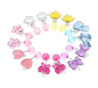 Abaodam Pendientes De Clip Para Niñas Motivos De Dibujos Animados, Tamaño Estándar, Material Plástico Transparente, Sin Perforación, Ideales Para Niños y Juegos De Disfraces, Set De 7 Pares