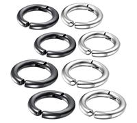 Abaodam Pendientes de Clip Redondos sin Perforación para Hombre y Mujer Acero Inoxidable Hipoalergénico 8 Piezas Negro y Acero 10Mm y 12Mm Joyería Unisex para Uso Diario y Ocasiones