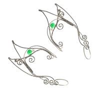 Abaodam Pendientes de Clip Vintage para Mujer Manguitos de Oreja sin Perforación Diseño de Orejas de Hada Accesorio para Disfraz en Bodas Halloween y Navidad 1 Par