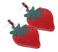 Abaodam Pendientes De Fresa De Aleación Esmalte En Gotas, Adorables Para Mujer, Joyería Elegante, Obsequio Para Fiesta,