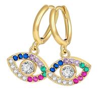 Abaodam Pendientes de Mal de Ojo Colgantes Gemas de Imitación, Joyas para Mujer, Ligeros y Cómodos, Estilo Moderno, Uso en Fiestas y Ocasiones Obsequios, Tamaño Pequeño, Color Multicolor