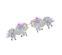 Abaodam Pendientes de Unicornio Coloridos Accesorios Orejas Elegantes Joyería Informal Obsequio de Cumpleaños para Mujeres Adorno para Fiesta