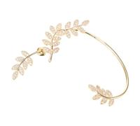 Abaodam Pendientes Ear Cuff con Circonita Dorada Arete Metálico Hipoalergénico para Mujer Diseño Reutilizable para Fiesta y Uso Diario