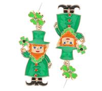 Abaodam Pendientes Mujer Trébol Cuatro Diseño Decorativo para Fiesta St Patrick's Day Accesorios Vibrantes y Delicados para Niñas y Festivales Irlandeses