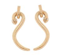 Abaodam Pendientes Serpiente Dorados Elegantes y Chic Aretes de Moda Resistente y Brillantes para Mujer Accesorio de Fiesta y Uso Diario