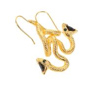 Abaodam Pendientes Serpiente Gótica Unisex Vintage con Ojo Verde Pendientes Colgantes de Cobra para Festival Halloween Joyería Reptil Punk para Hombre y Mujer