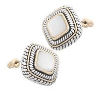 Abaodam Pendientes Vintage de Concha de Perla Gruesa Pendientes Barrocos Cuadrados Asimétricos para Mujer Joyería Retro Ligera y Llamativa Obsequio Adecuado para Uso Diario y Eventos