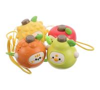 Abaodam Peonzas de Frutas para Pequeños, Juego de Competición Familiar Interactivo 4 Unidades (Manzana, Fruta, Durián, Naranja), Juguete Educativo de Coordinación Mano-Ojo para Jardín