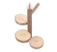 Abaodam Percha de Madera Soporte Estable y Plataforma de Descanso Jaulas Accesorio de Entrenamiento y Ejercicio Periquitos
