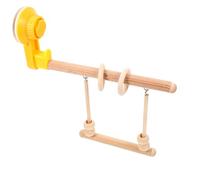 Abaodam Percha de Madera Ventosa para Ventana para Loros y Periquitos, Soporte Estable para Entrenamiento de Aves, Puesto Decorativo y Natural para Pájaros, Accesorio Compacto para Jaulas