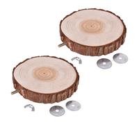 Abaodam Percha Redonda de Madera Natural para Pájaros 6-8 Cm, 2 Unidades, Plataforma Segura para Loros y Animales Pequeños, Soporte para Jaulas, Accesorio Versátil para Periquitos