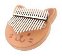 Abaodam Piano de Pulgar Versátil de 17 Teclas Instrumento Musical Portátil Construcción de Acero Y Madera Kalimba para Todas Las Edades Juguete Decorativo