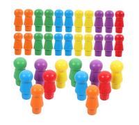 Abaodam Piezas de Ajedrez de Madera Multicolor, 120 Fichas Apilables para Juegos de Mesa, 6 Colores X 20 Piezas, Accesorios para Damas Chinas y Juegos de Estrategia