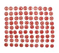 Abaodam Piezas de Ajedrez Numéricas de Madera Roja, 90 Piezas Dobles Números 1-90, Tamaño 1.8x0.9 Cm, Accesorio para Juegos de Mesa Educativos y Lógicos, Suministro para Juegos Divertidos